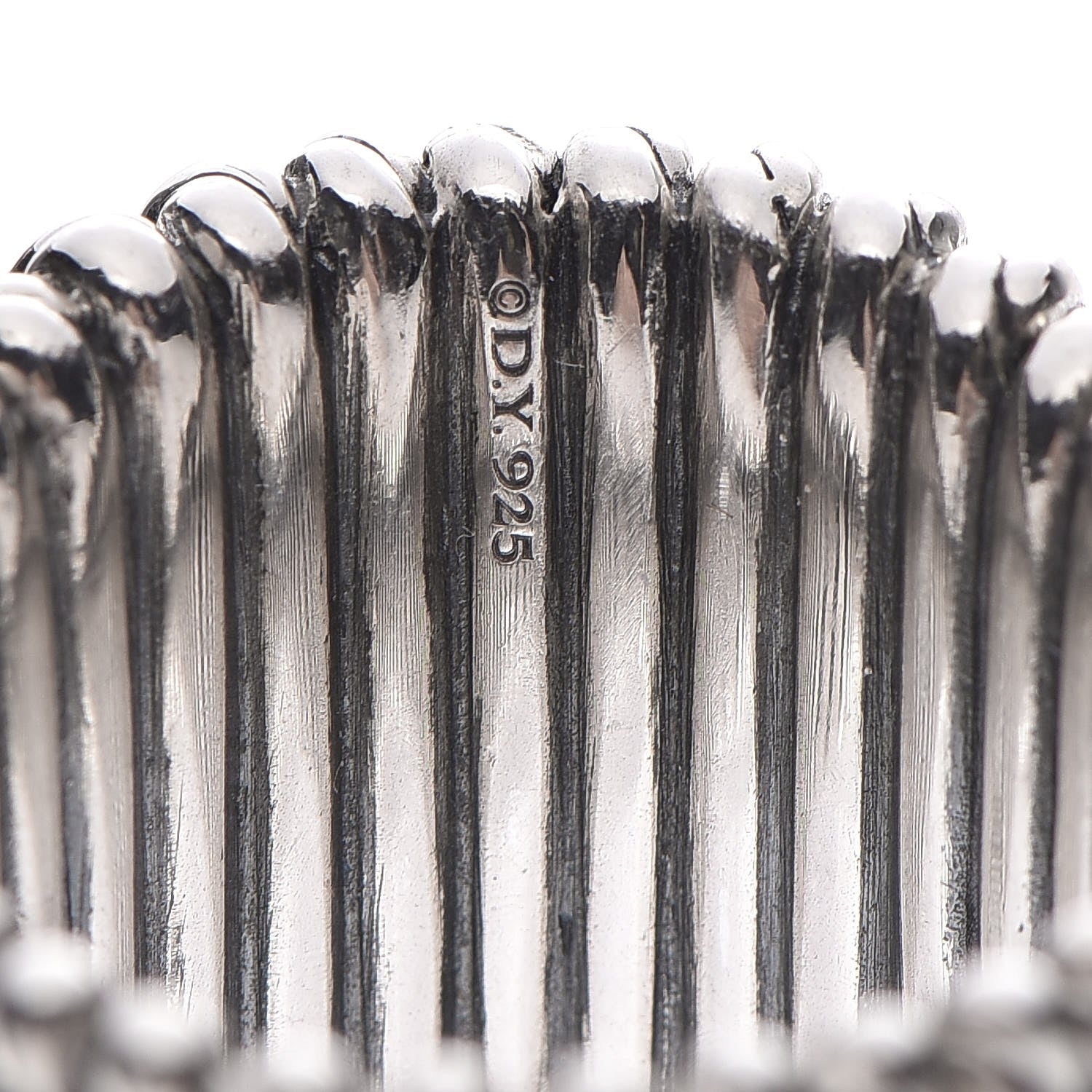 David Yurman Sterling Silver Black Spinel Tempo Ring 54 7 5 of 5