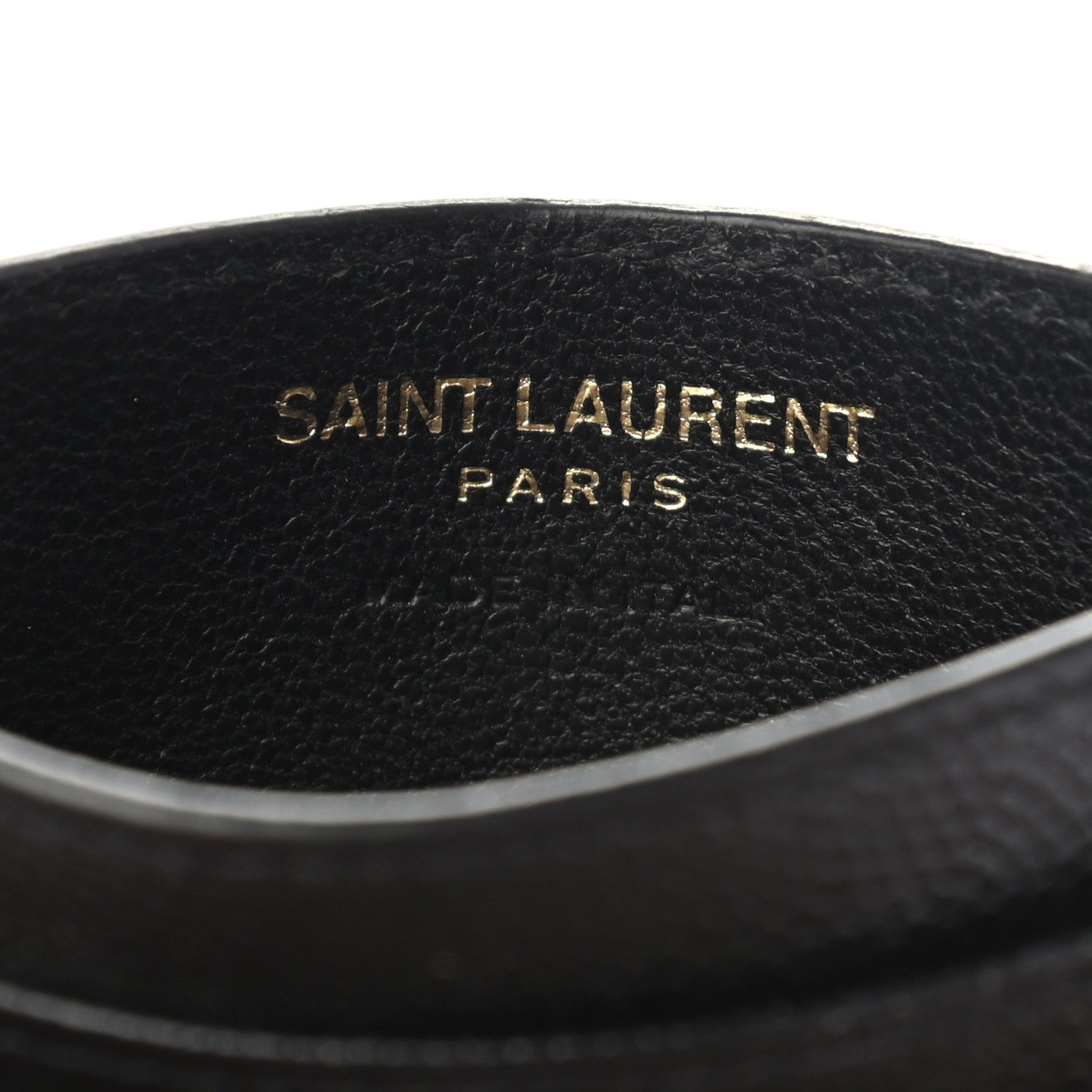 Saint Laurent Grain De Poudre Matelasse Chevron Monogram Credit Card Case Black 6 of 8