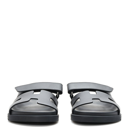 Hermes Calfskin Womens Chypre Sandals 35 Black 2 of 9