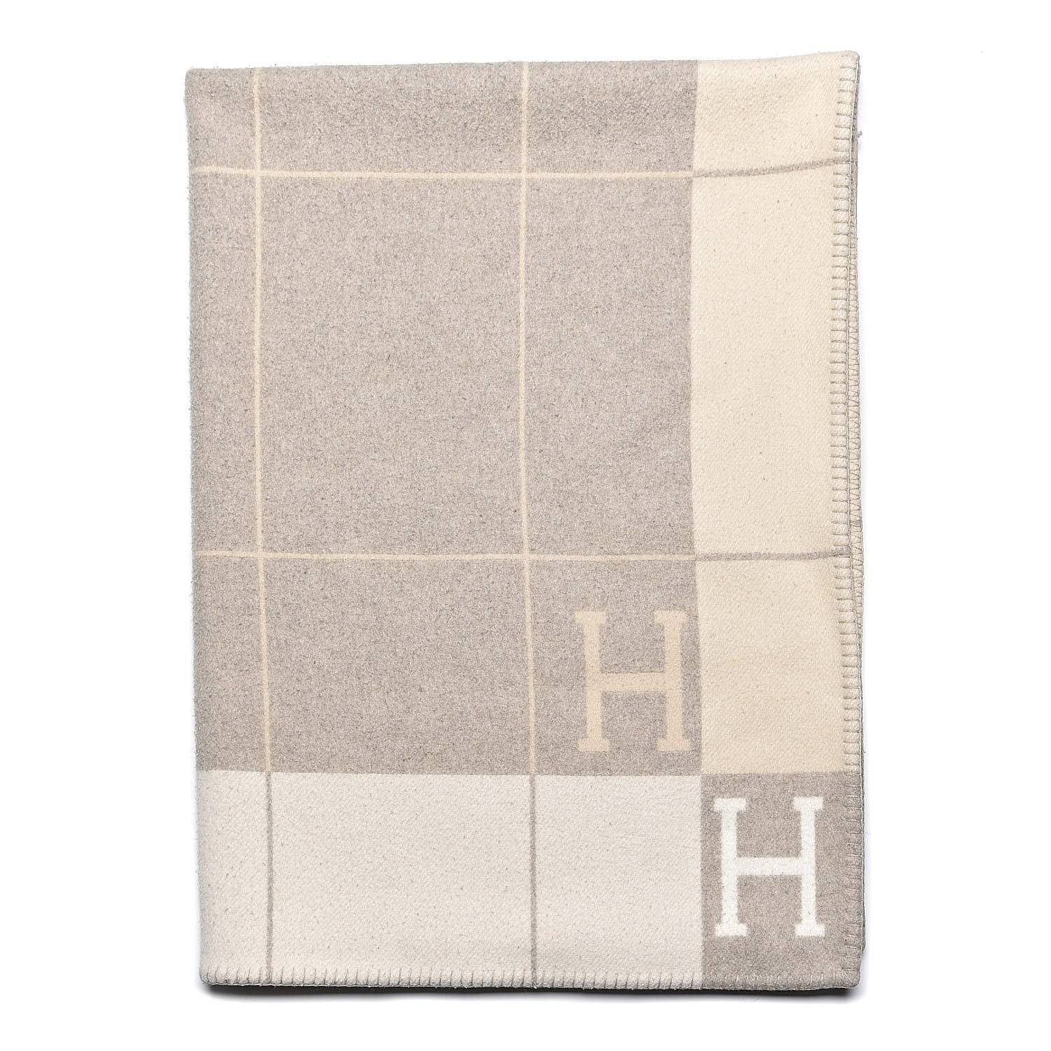 Hermes Wool Cashmere Avalon III Blanket Coco Camomille 2 of 4