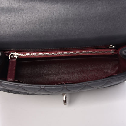 Chanel Caviar Lizard Quilted Small Coco Handle Flap Dark Grey 5 of 11