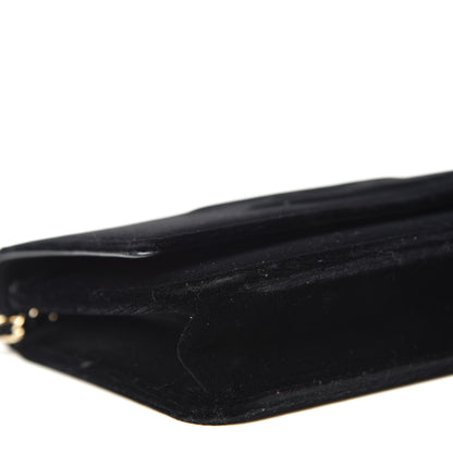 Chanel Velvet Timeless CC Wallet On Chain WOC Black 6 of 11