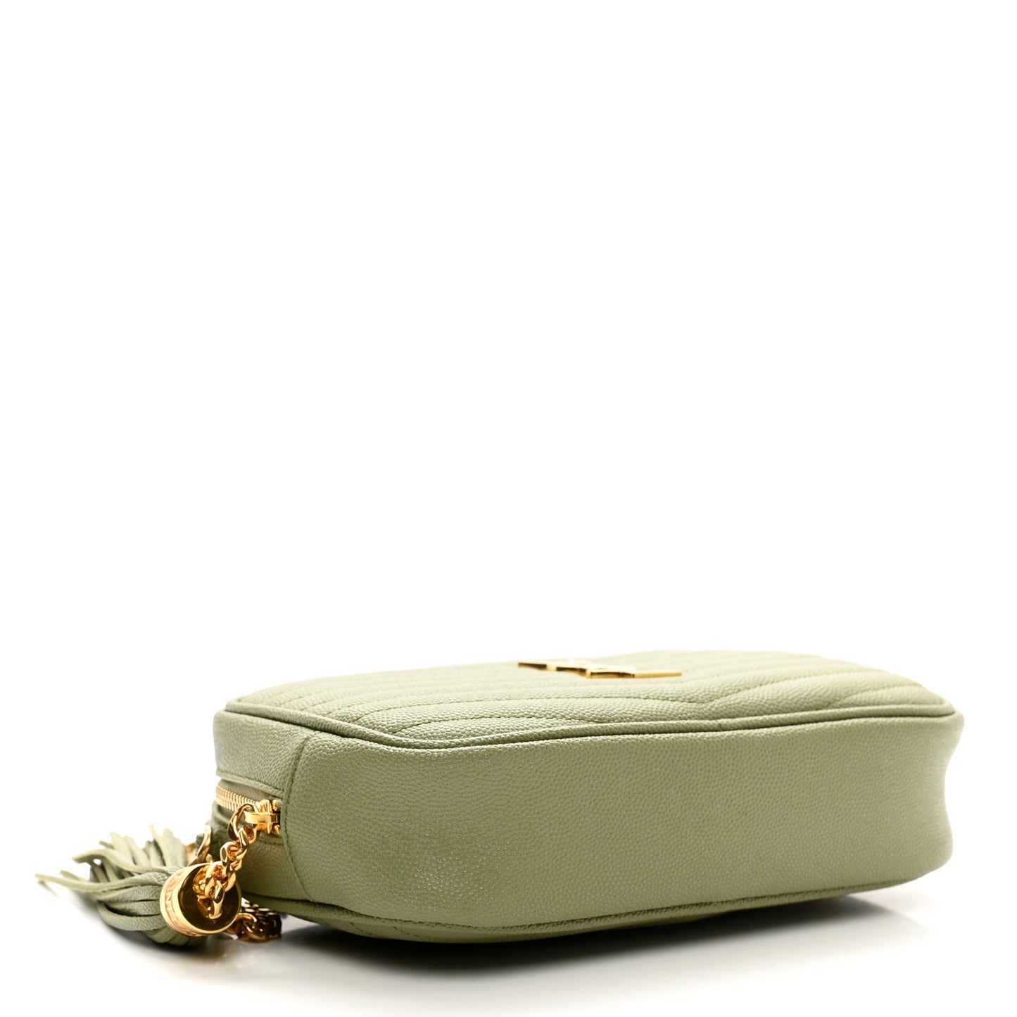 Grain De Poudre Matelasse Monogram Mini Lou Camera Bag Light Sage