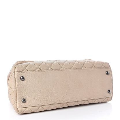 Chanel Caviar Quilted Small Coco Handle Flap Light Beige 4 of 16
