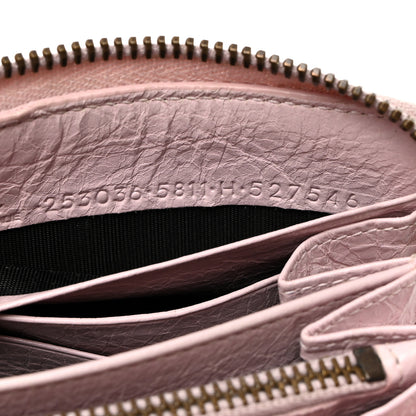 Balenciaga Agneau Classic Hardware Continental Zip Around Wallet Rose Poudre 8 of 8