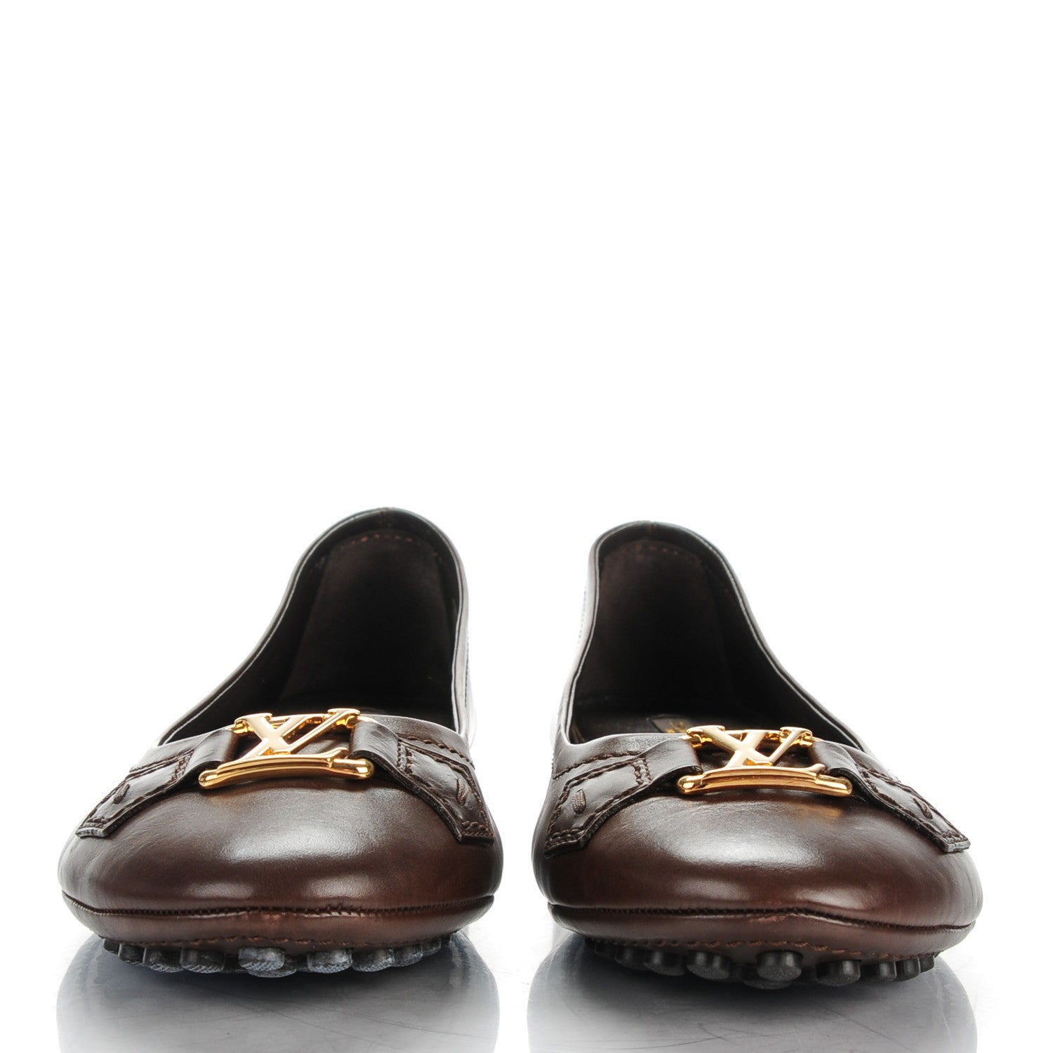 Louis Vuitton Calfskin Oxford Ballerina Flats Moka 40 2 of 8