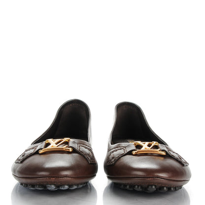 Louis Vuitton Calfskin Oxford Ballerina Flats Moka 40 2 of 8