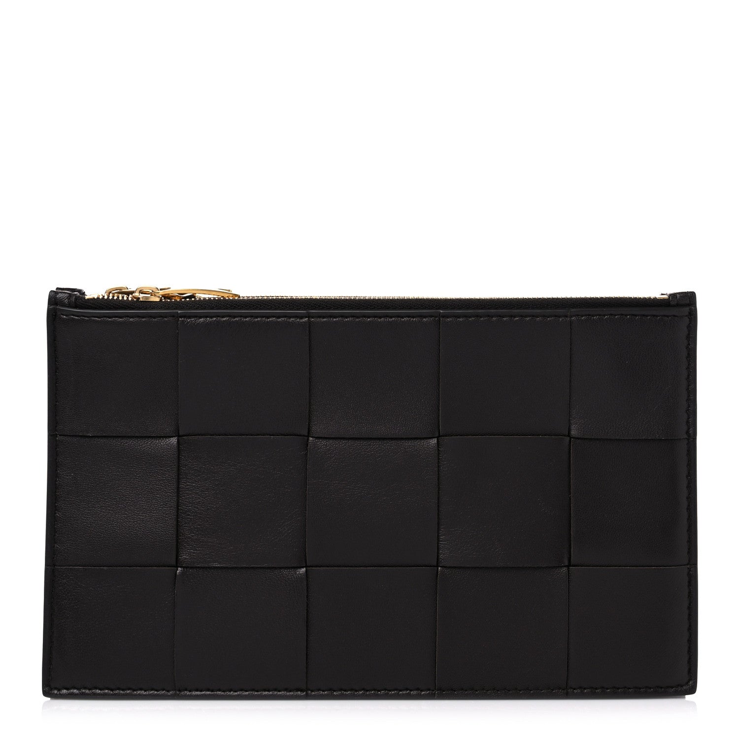 Bottega Veneta Nappa Maxi Intrecciato Trio Pouch Clutch Fondant 1 of 10