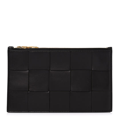 Bottega Veneta Nappa Maxi Intrecciato Trio Pouch Clutch Fondant 1 of 10