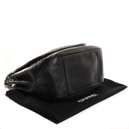 Chanel Metallic Goatskin Luxe Ligne Flap Bag Black 4 of 7
