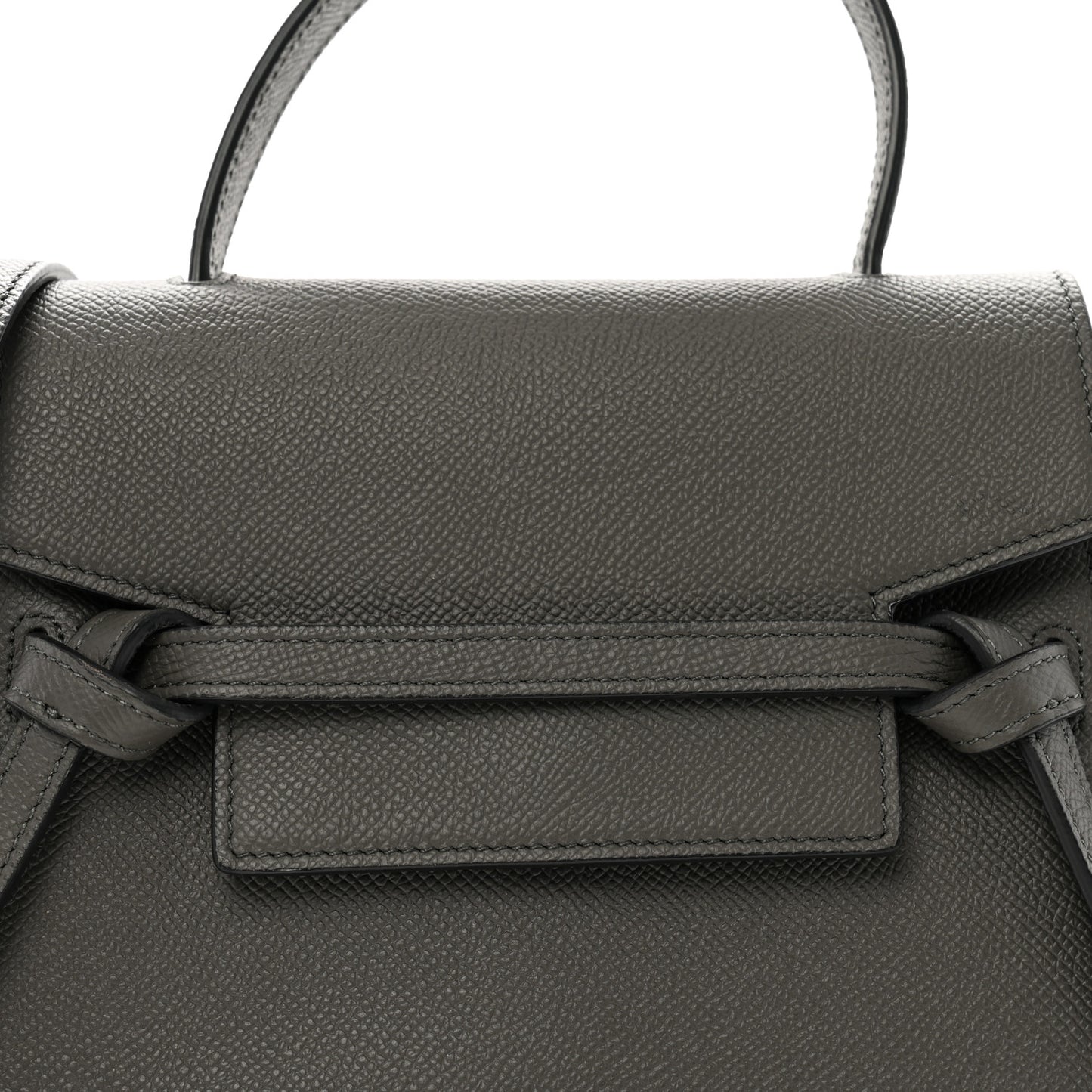 Grained Calfskin Nano Belt Bag Grey