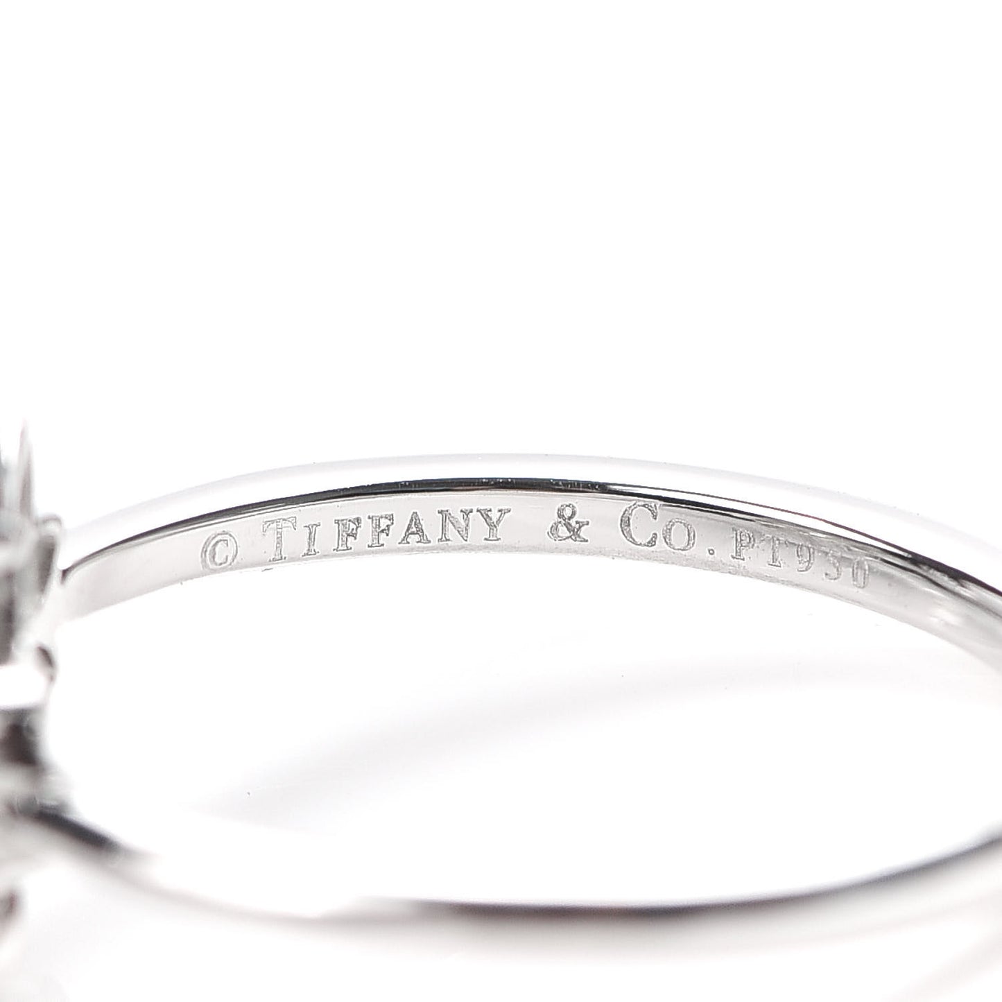 Platinum Diamond Enchant Garden Flower Ring 48 4.5