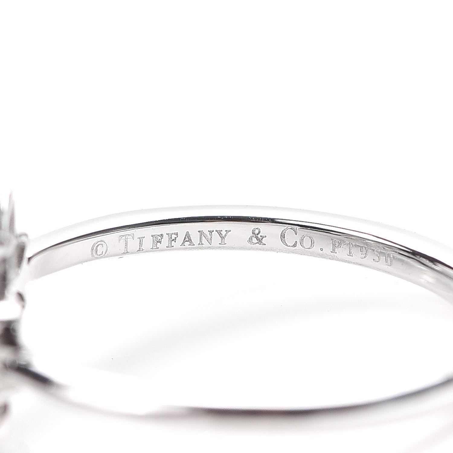 Tiffany Platinum Diamond Enchant Garden Flower Ring 48 4.5 5 of 6