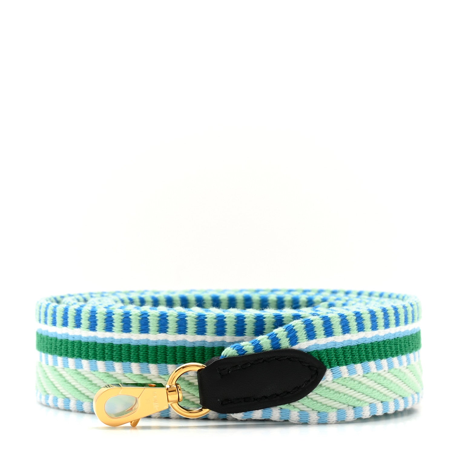 Hermes Toile Swift 25mm Sangle Cavale Shoulder Strap Vert Pale Vert Fizz Black 1 of 5
