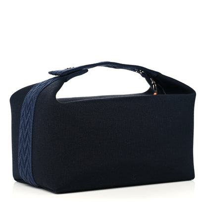 Hermes Canvas Large Bride-A-Brac Pouch Bleu Nuit 3 of 8
