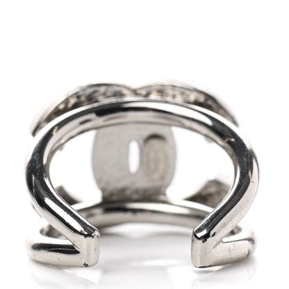 Chanel Metal Pearl CC Ring 6.5 Silver 3 of 7