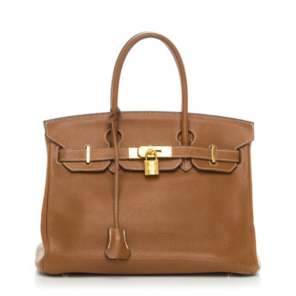 Hermes Taurillon Clemence Birkin 30 Gold 1 of 30