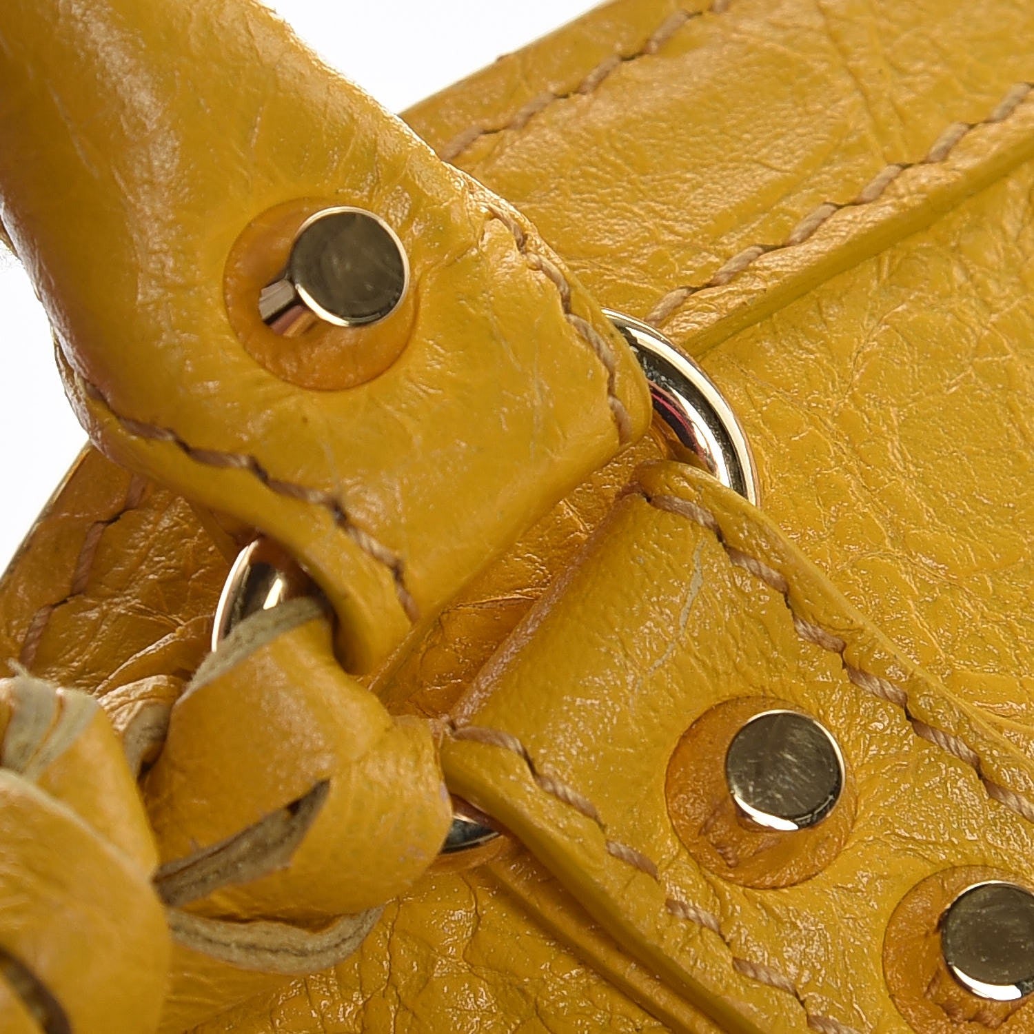 Balenciaga Agneau Classic Gold Hardware Nano City Jaune Epi 16 of 16