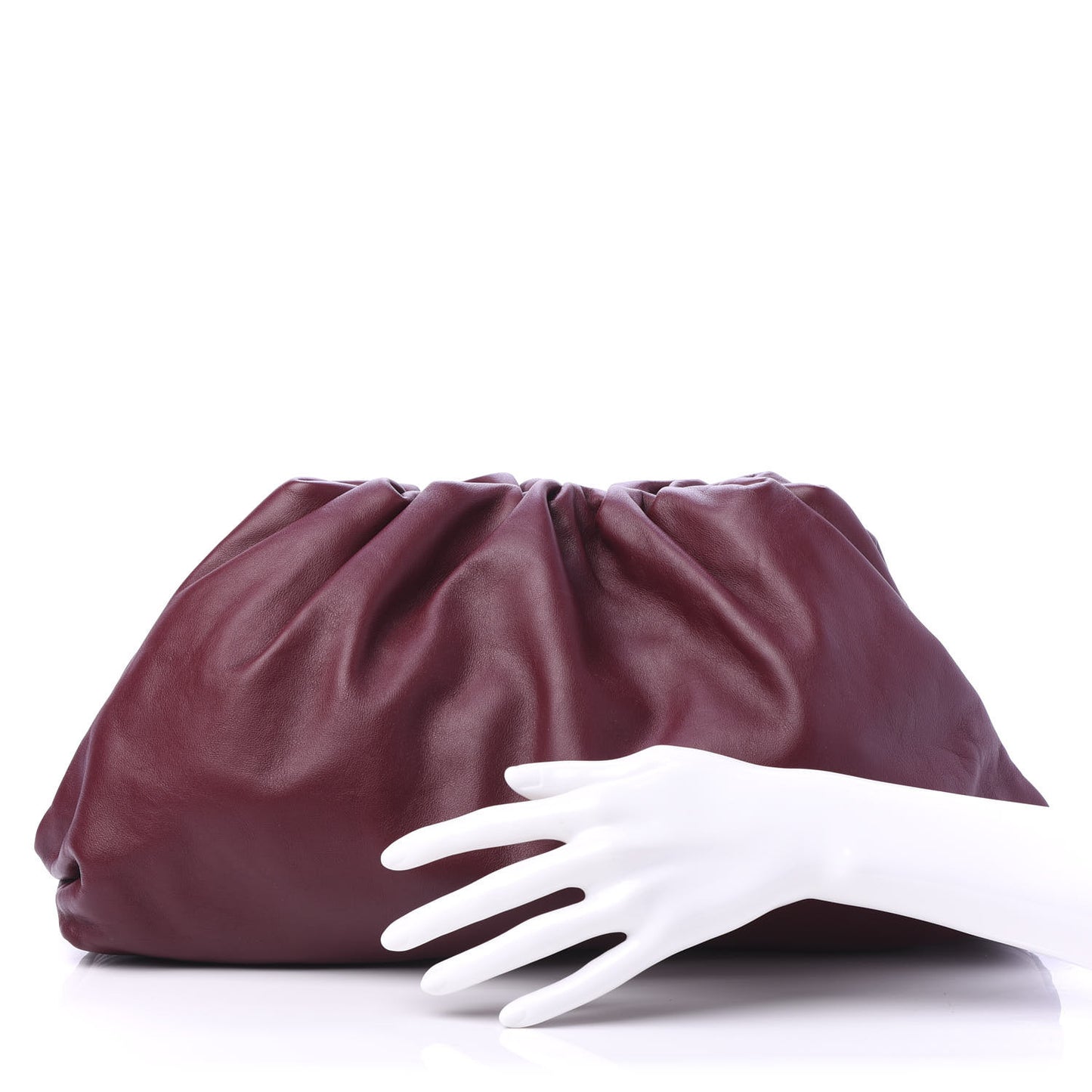 Smooth Butter Calf The Pouch Oversized Clutch Bordeaux