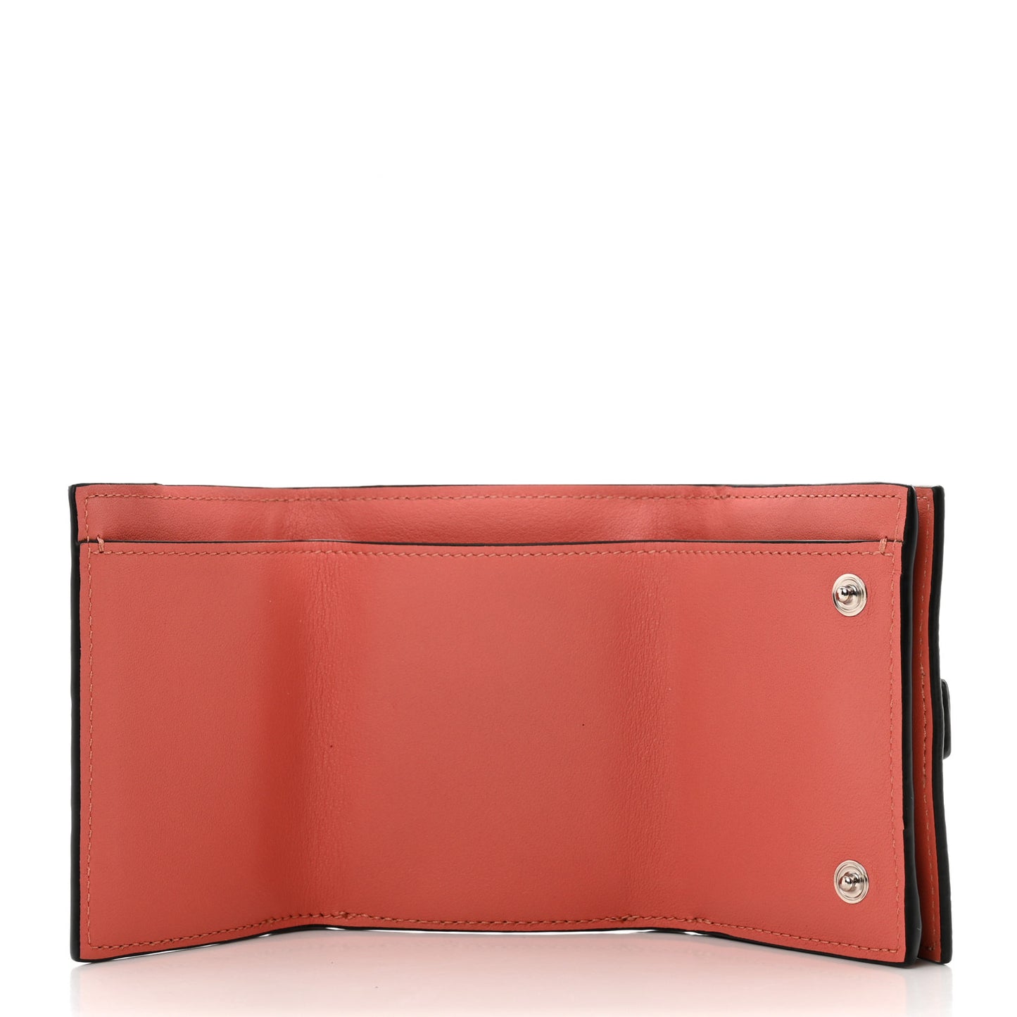 Grained Calfskin Anagram Embossed Trifold Wallet Light Oat Honey