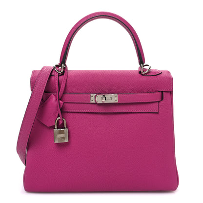Hermes Togo Kelly Retourne 25 Rose Pourpre 1 of 10