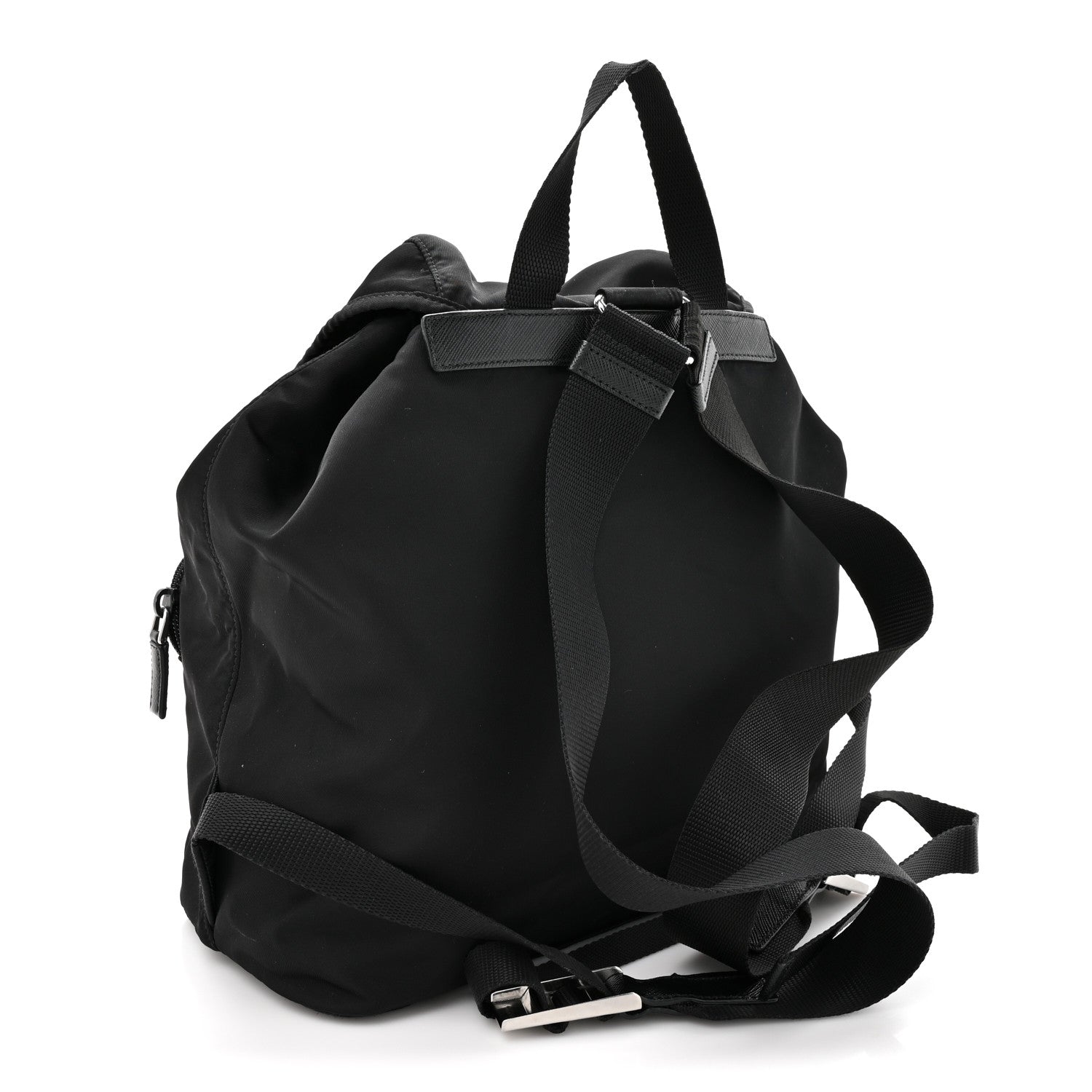 Prada Tessuto Nylon Saffiano Vela Medium Backpack Black 3 of 10