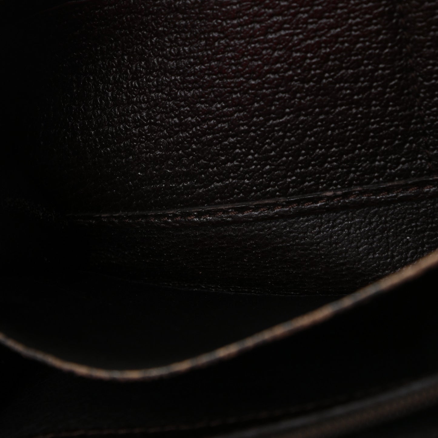 Monogram Metal Bar Zip Around Wallet Dark Brown