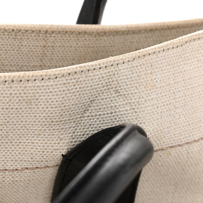 Saint Laurent Linen Calfskin Rive Gauche Tote Optic White 12 of 14