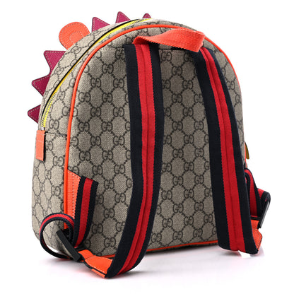 Gucci GG Supreme Monogram Kids Hedgehog Backpack Ebony Multicolor 3 of 9