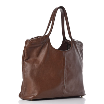 Saint Laurent Calfskin Belle de Jour Cabas Tote Brown 3 of 14