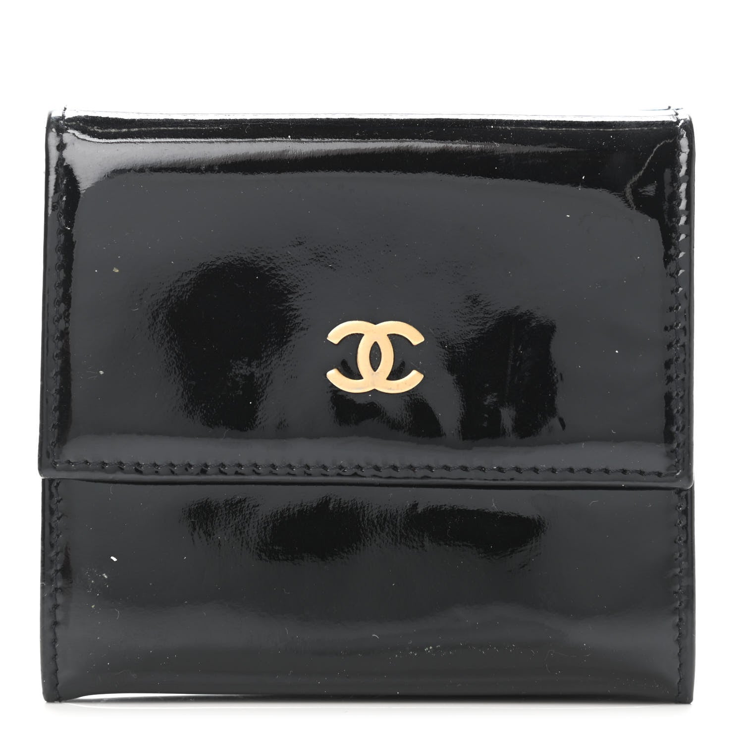 Chanel Patent Compact CC Flap Wallet Black 1 of 4