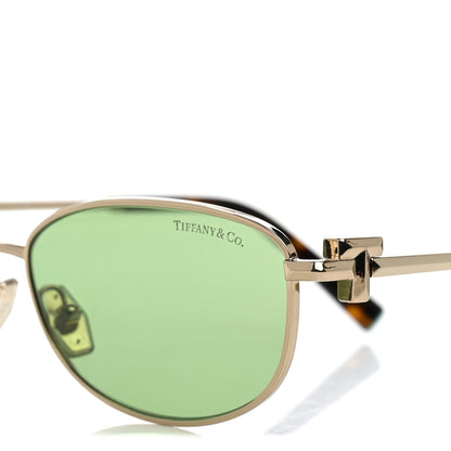 Tiffany Metal T Oval Sunglasses TF3115 Gold Green 7 of 8