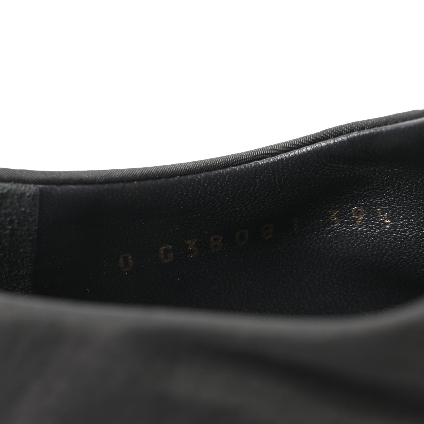 Nylon Suede Patent Calfskin CC Captoe Lace Up Oxfords 39.5 Black