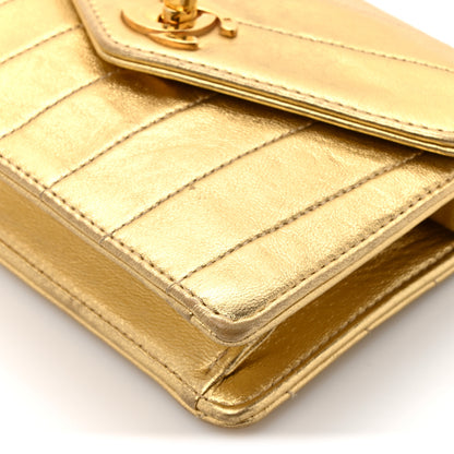 Chanel Metallic Lambskin Quilted Mini Flap Gold 8 of 12