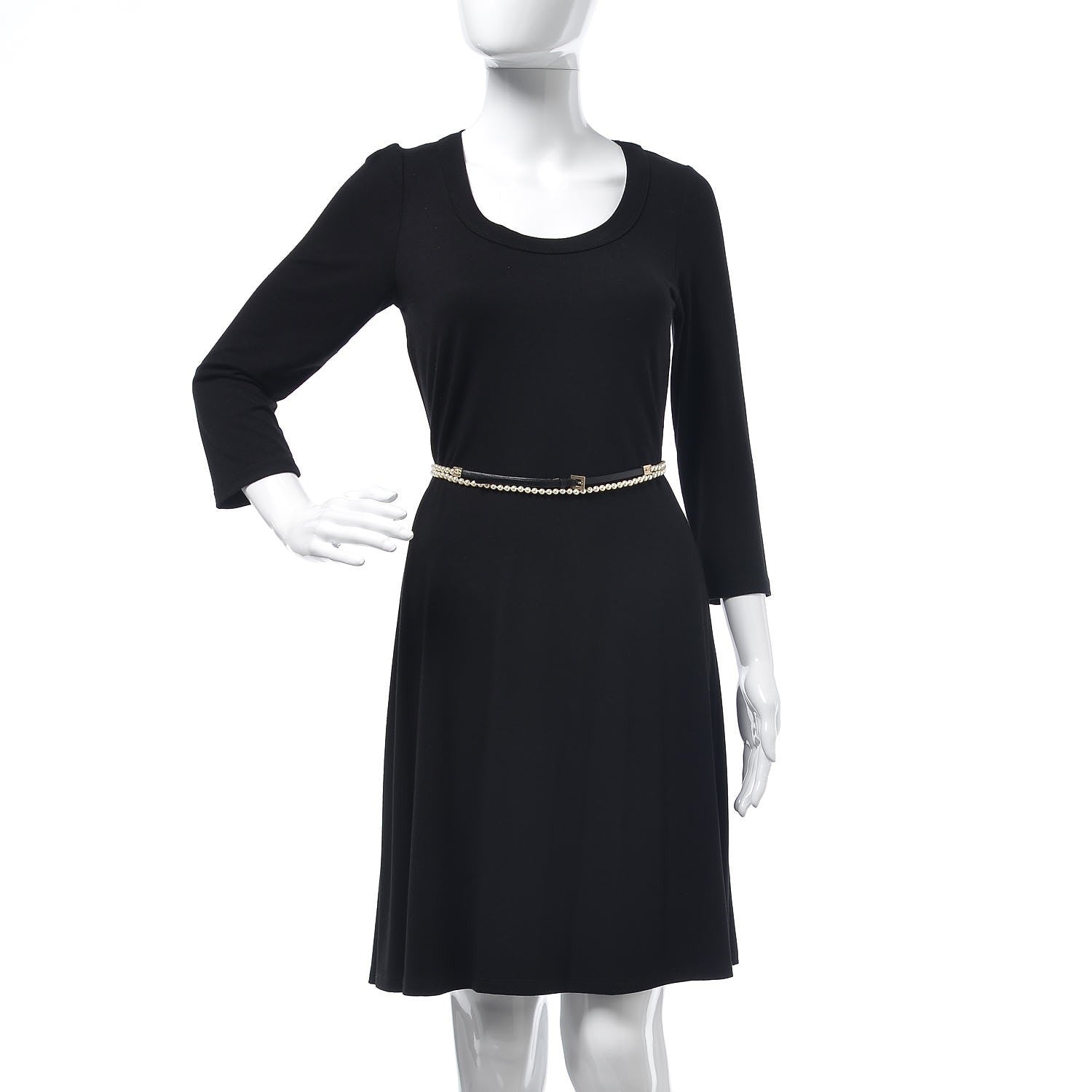 Chanel Lambskin Pearl Belt 75 30 Black 2 of 6