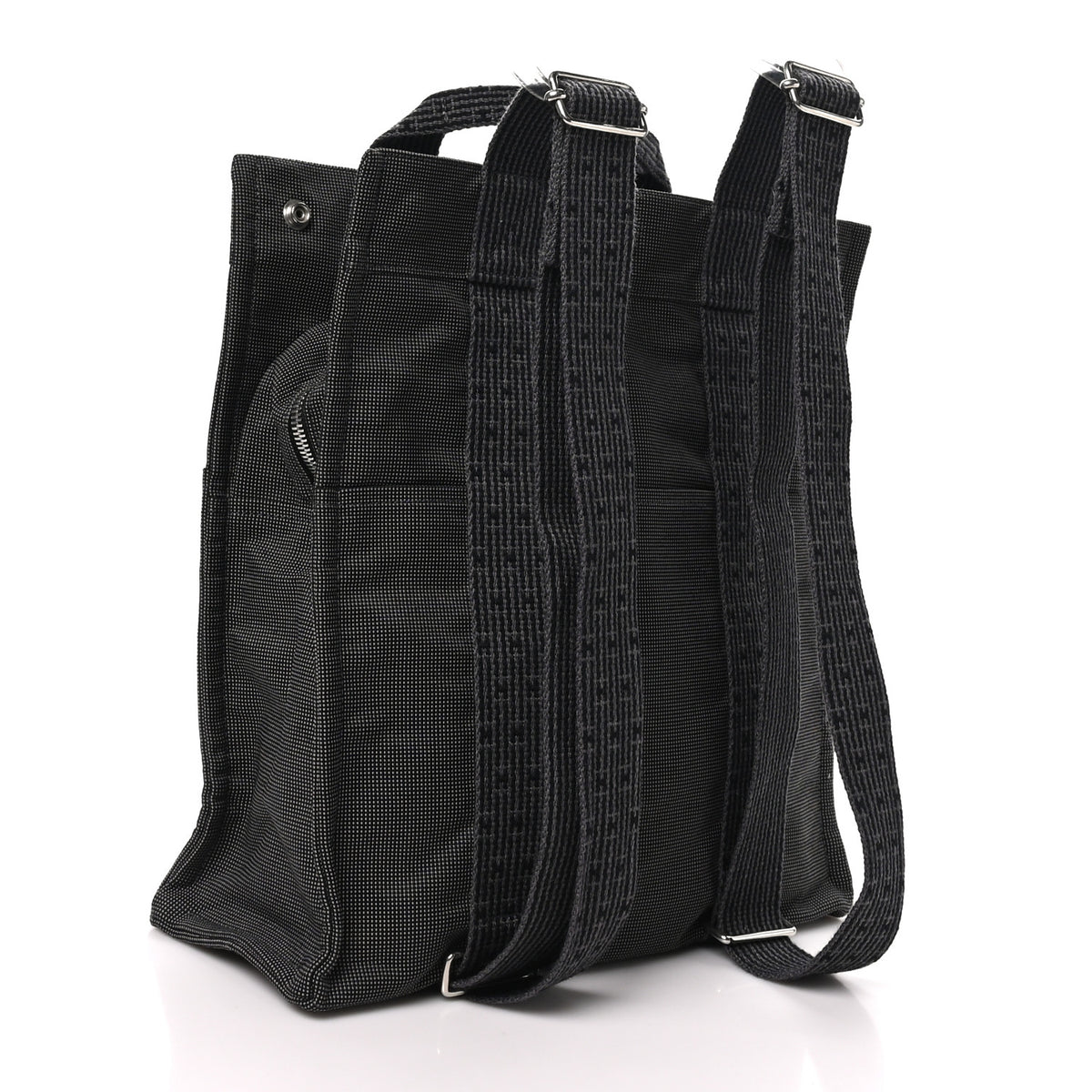 Hermes Canvas Herline Backpack Grey 2 of 8