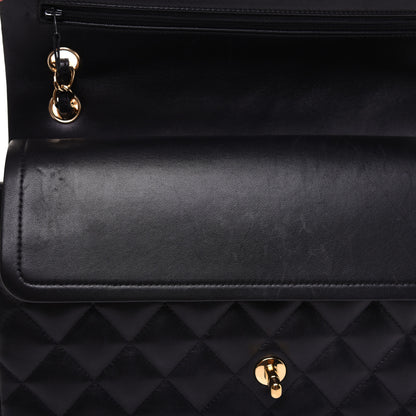 Chanel Lambskin Quilted Jumbo Double Flap Black 14 of 17