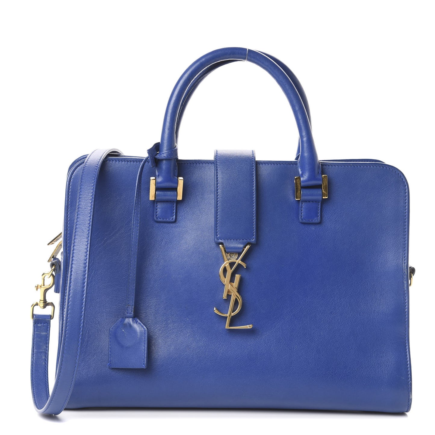 Smooth Calfskin Small Monogram Cabas Blue Majorelle
