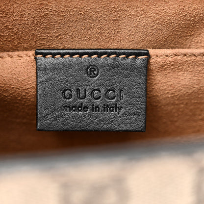 Gucci GG Supreme Monogram Calfskin Small Padlock Shoulder Bag Beige Black Cuir 6 of 11