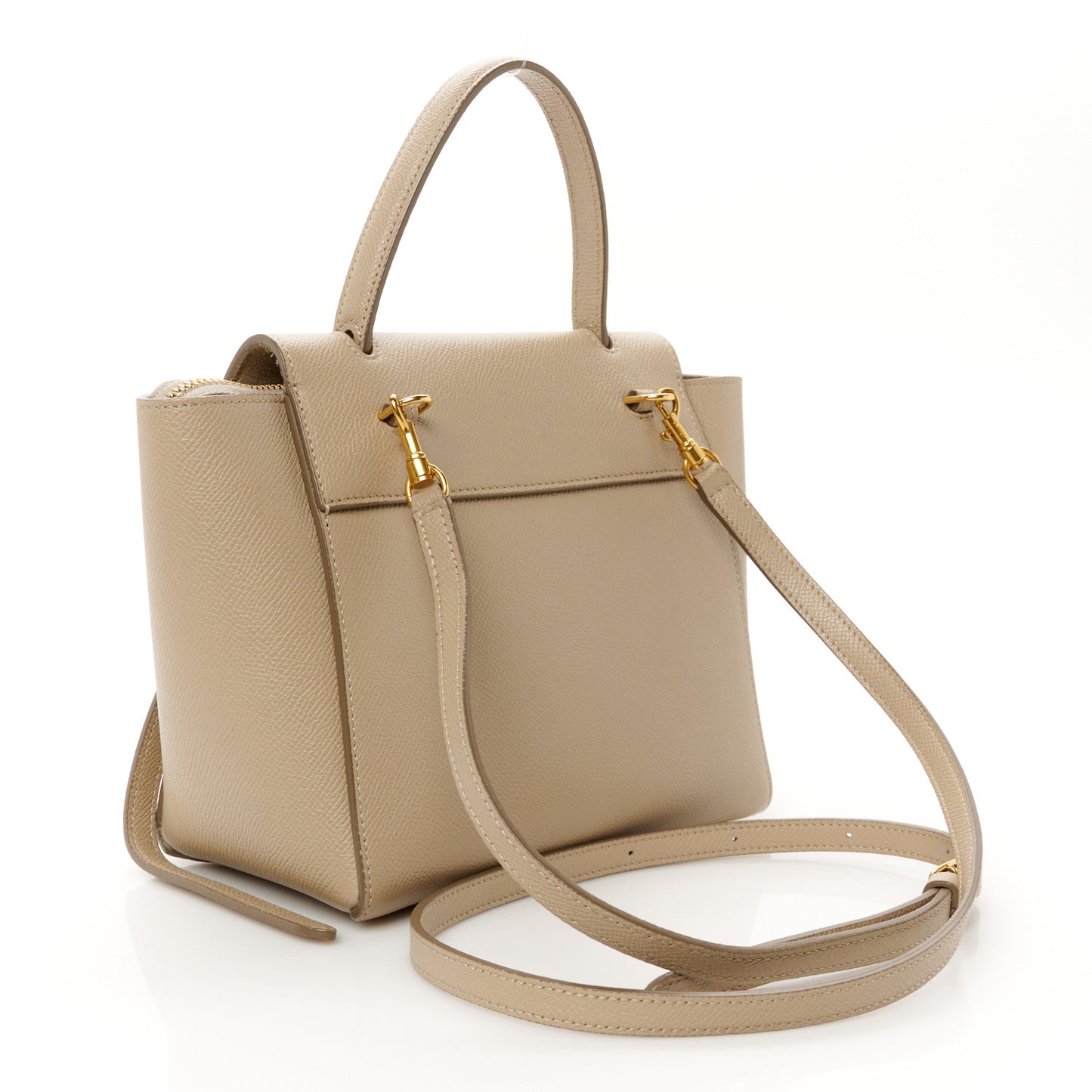 Grained Calfskin Nano Belt Bag Light Taupe