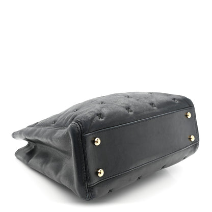 Chanel Lambskin Cross Stitch Shopper Tote Black 4 of 10