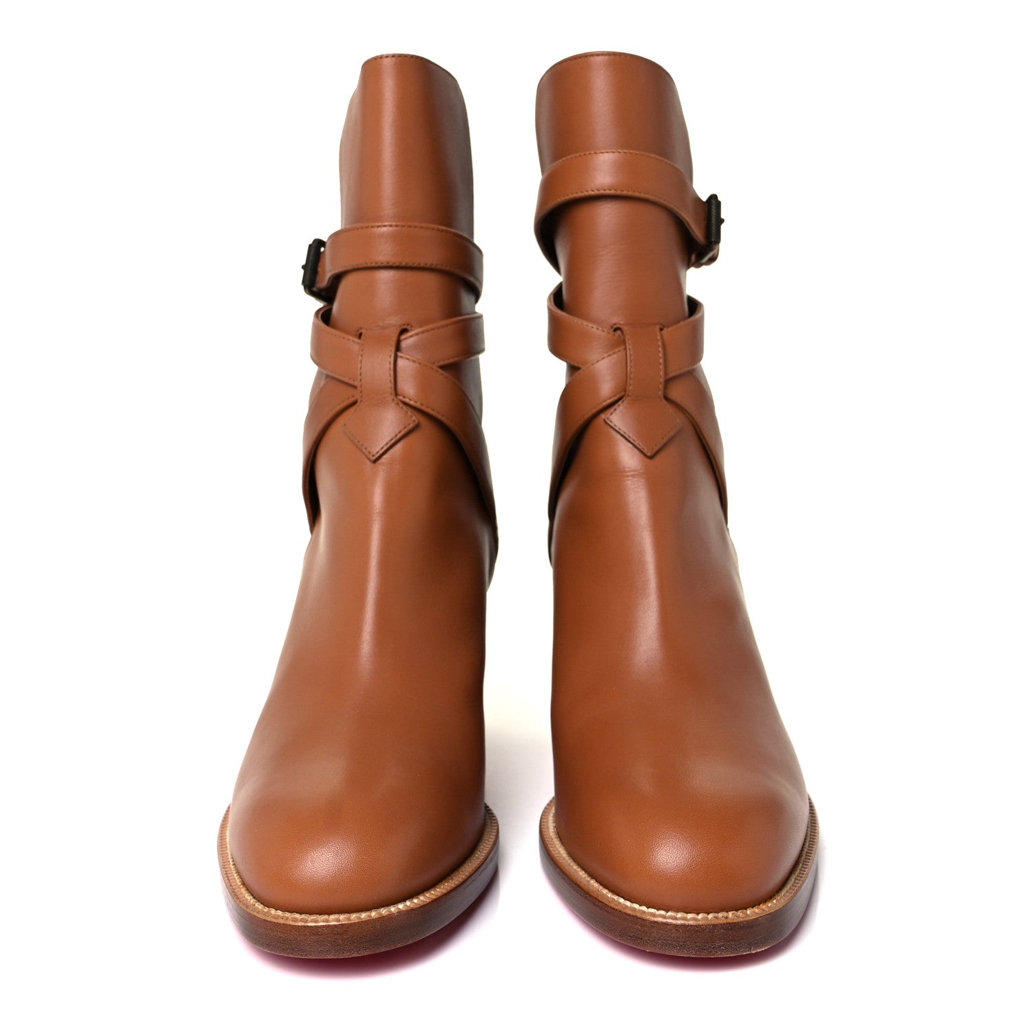 Christian Louboutin Calfskin Karistrap 70 Ankle Boots 38 Cuoio 2 of 6