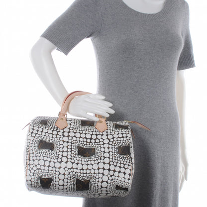 Louis Vuitton Monogram Kusama Town Speedy 30 White 2 of 8
