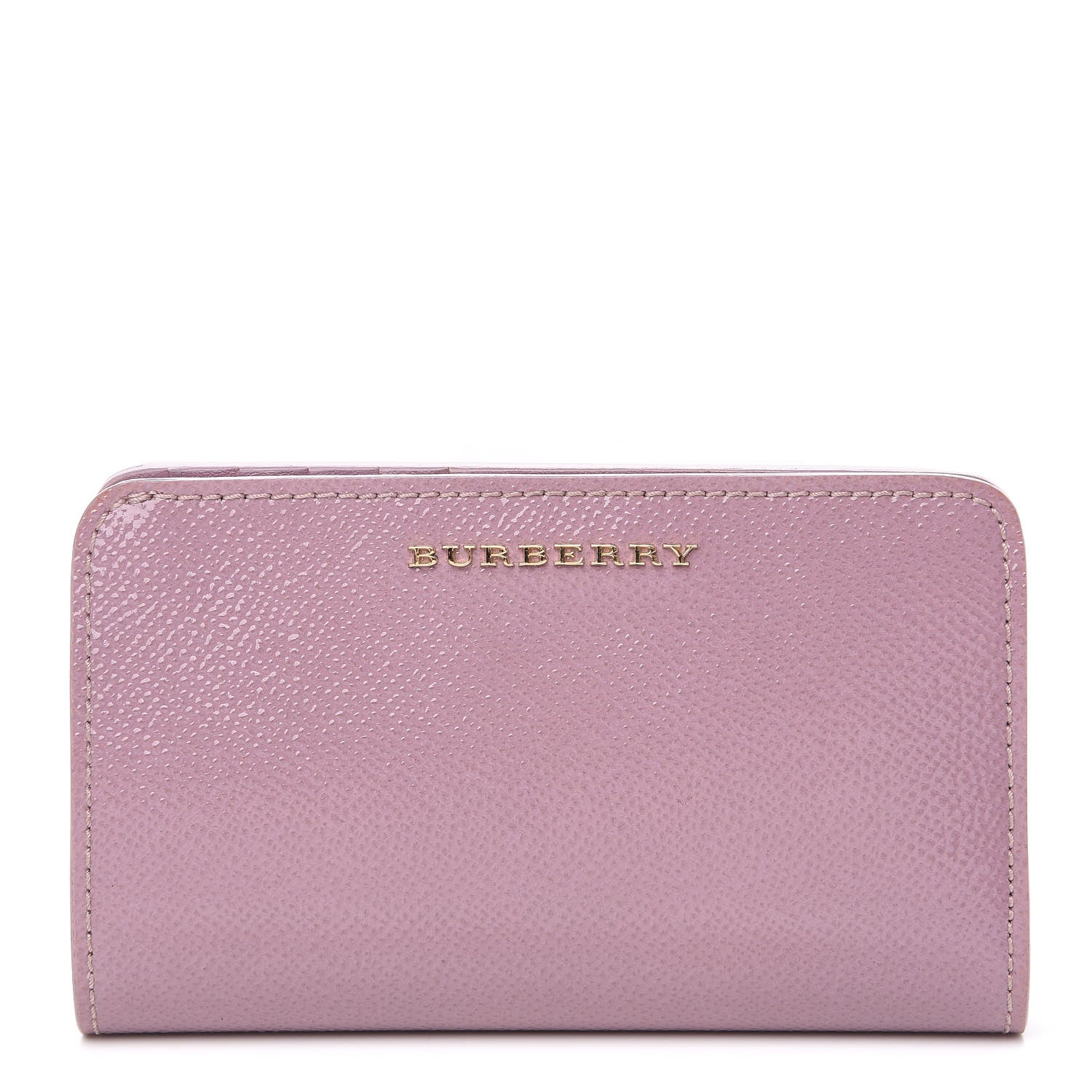 Burberry Patent London Bi-Fold Compact Wallet Pink 1 of 5