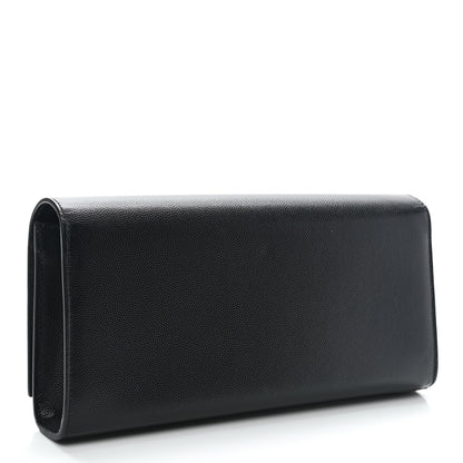Saint Laurent Grain De Poudre Monogram Cassandre Clutch Black 3 of 9