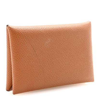 Hermes Epsom Calvi Card Case Gold 3 of 6