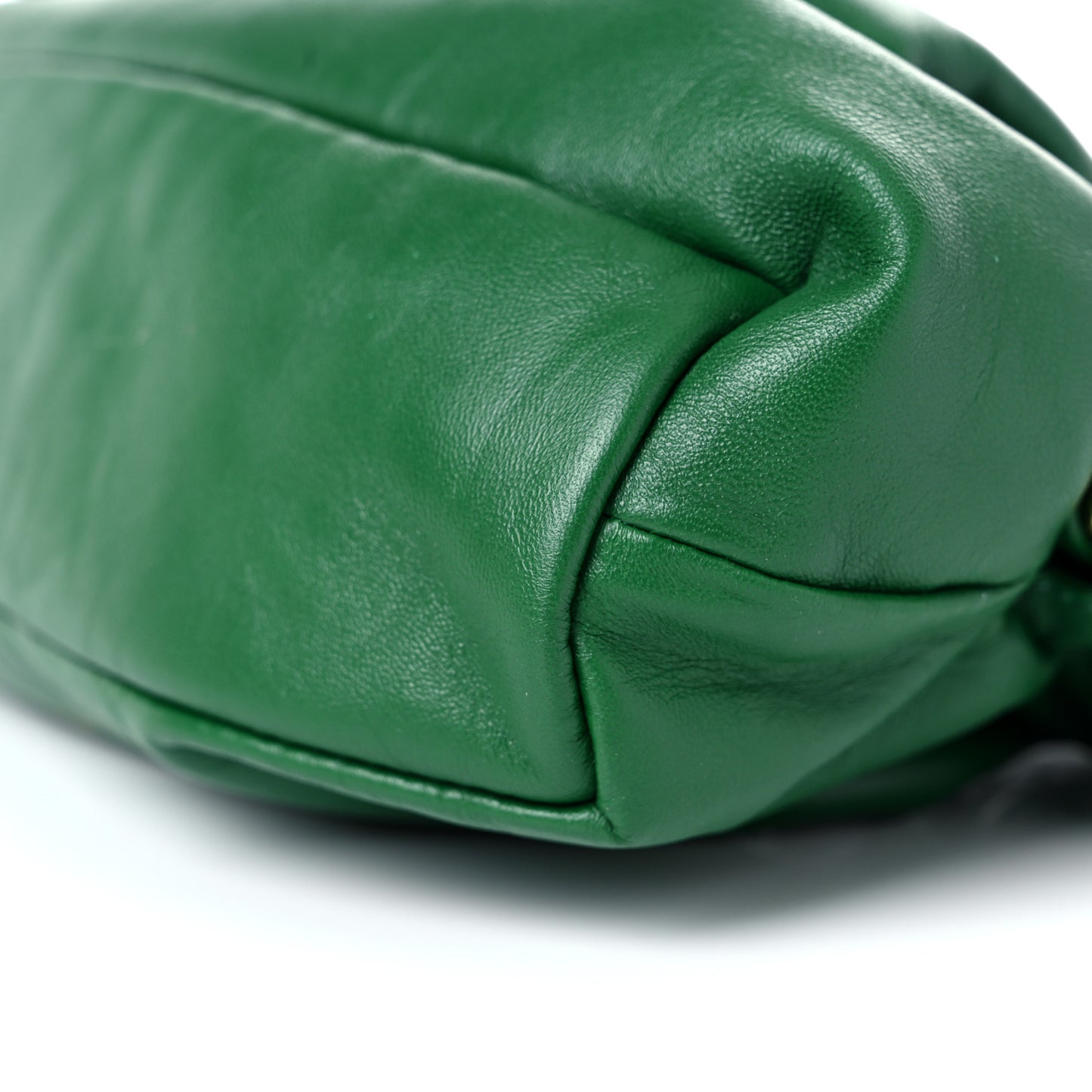 Lambskin Mini Cloud Clutch Green