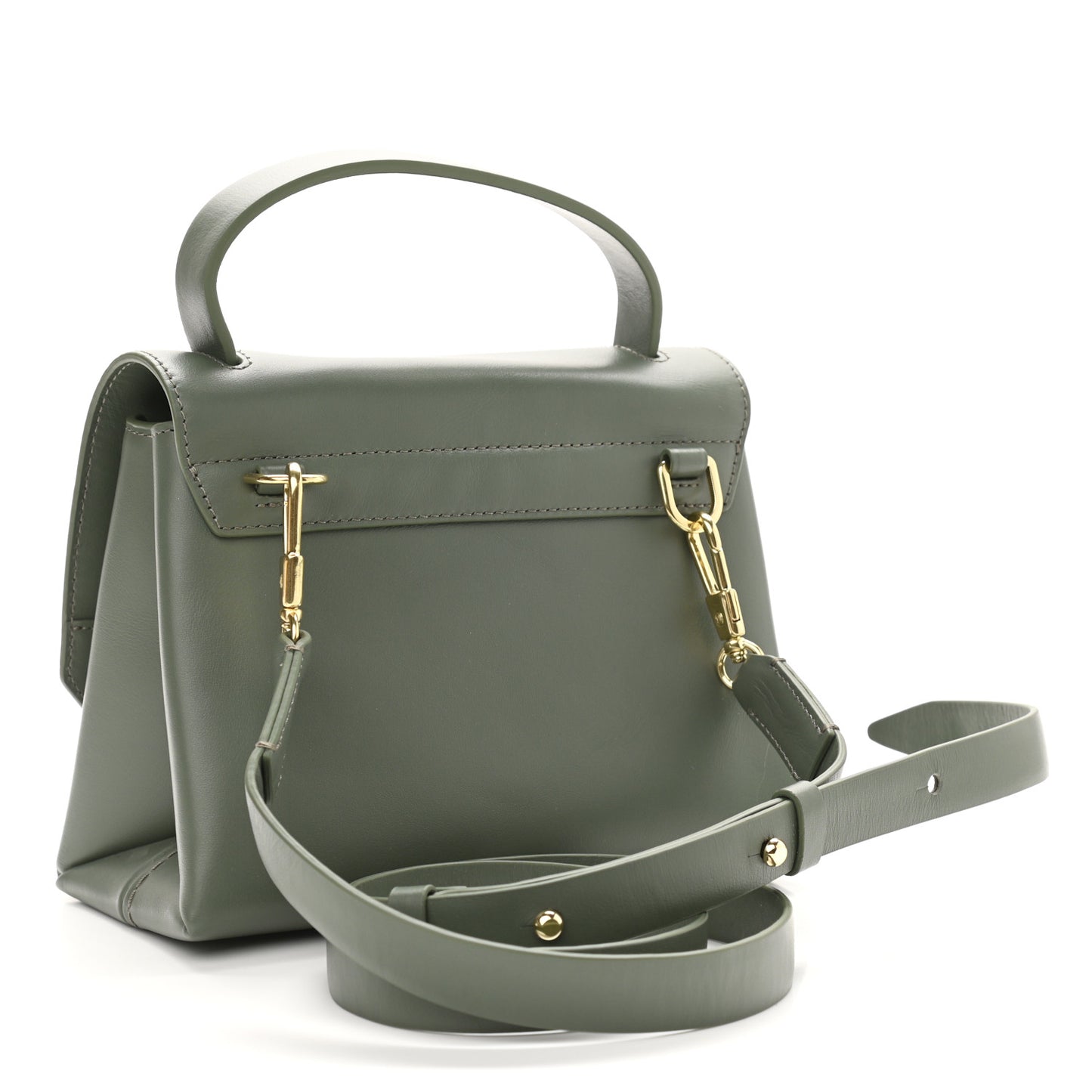 Smooth Calfskin Mini Alix Top Handle Satchel Cactus