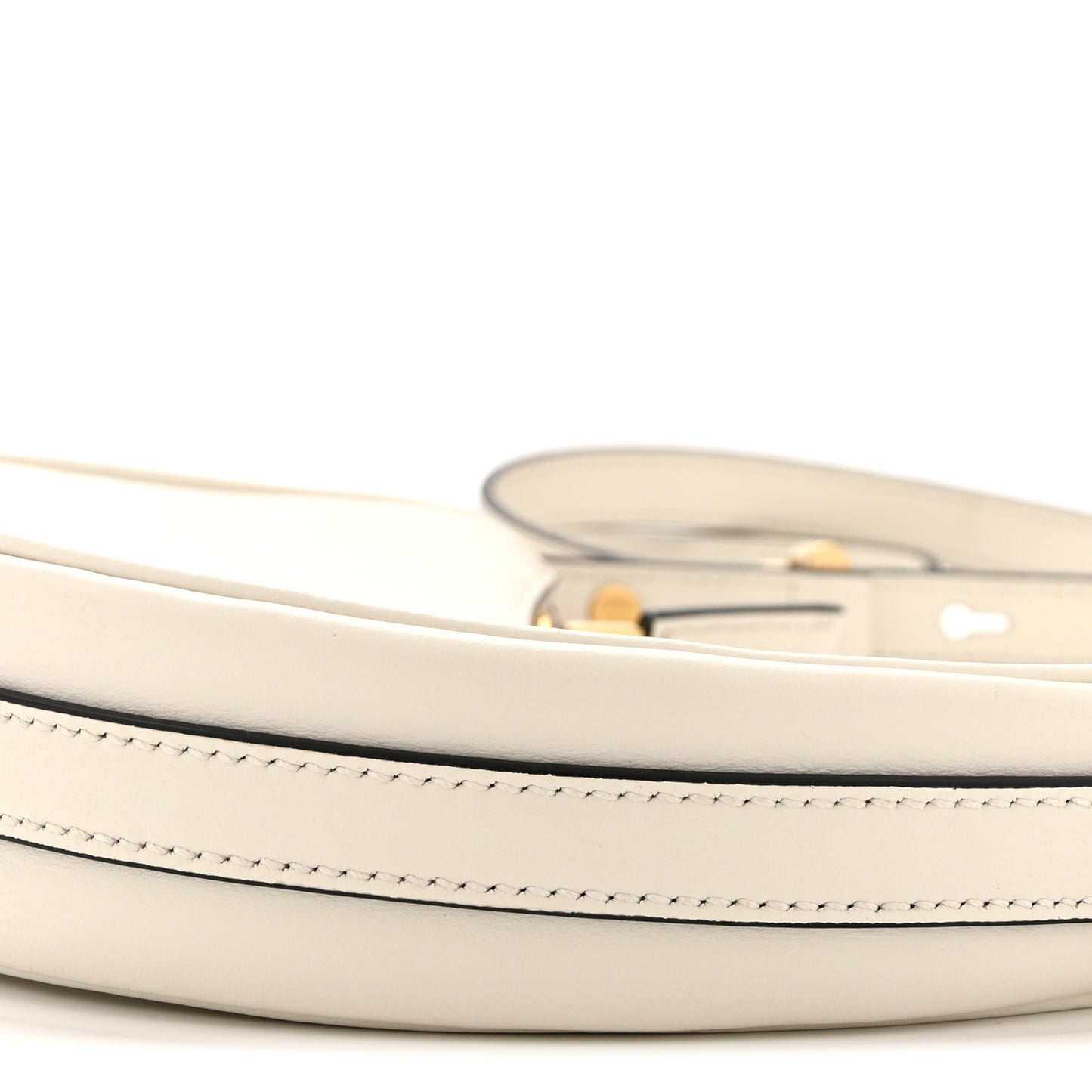 Soft Calfskin Mini Arque Shoulder Bag White