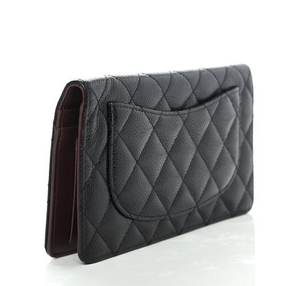 Chanel Caviar Quilted Yen Wallet Black 2 of 4